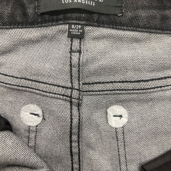 Liverpool Jeans Women 8 Black Beaded Embellishment Raw Hem Kennedy Crop Straight - Picture 9 of 11